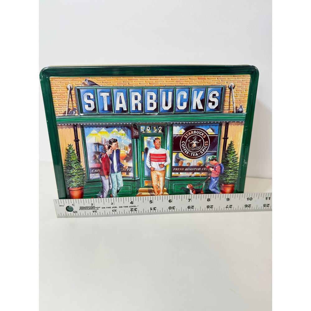 Starbucks Empty Tin 1999 3D Replica Of 1st Store Pike Place Market Seattle 1971 - Picture 3 of 7